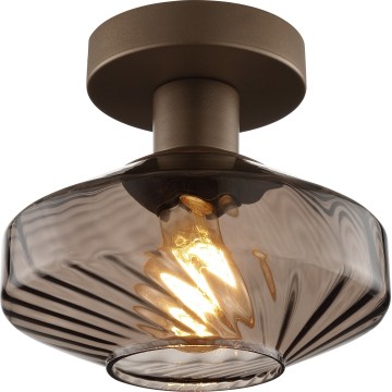 Brilliant - Stropné svietidlo LYN 1xE27/20W/230V pr. 28 cm hnedá/dymová hnedá