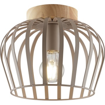 Brilliant - Stropné svietidlo NORDIC CAGE 1xE27/20W/230V pr. 25 cm béžové