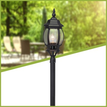 Brilliant - Vonkajšia lampa ISTRIA 1xE27/60W/230V 112 cm IP23 čierna
