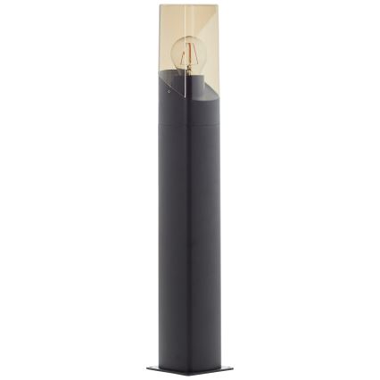 Brilliant - Vonkajšia lampa MINOU 1xE27/10W/230V 60 cm IP44 čierna/dymová