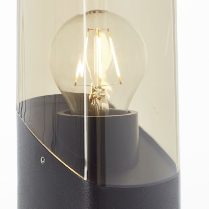 Brilliant - Vonkajšia lampa MINOU 1xE27/10W/230V 60 cm IP44 čierna/dymová