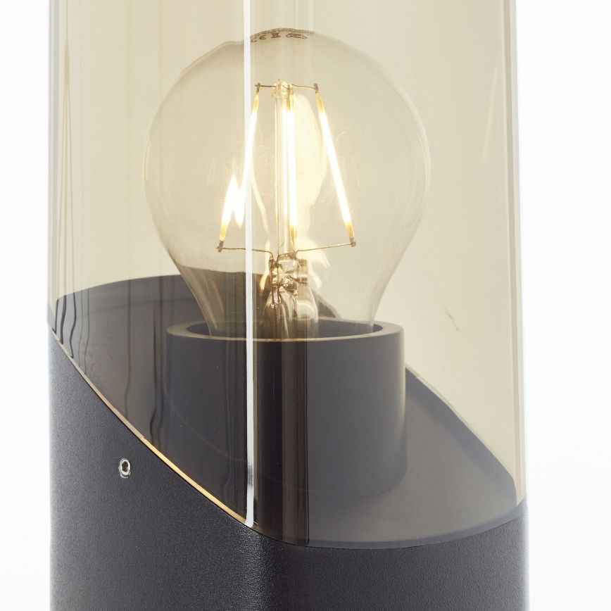 Brilliant - Vonkajšia lampa MINOU 1xE27/10W/230V 60 cm IP44 čierna/dymová