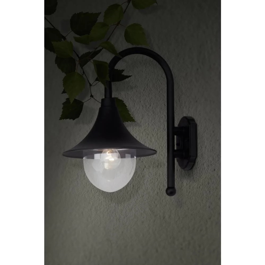 Brilliant - Vonkajšia nástenná lampa BERNA 1xE27/60W/230V IP44 čierna