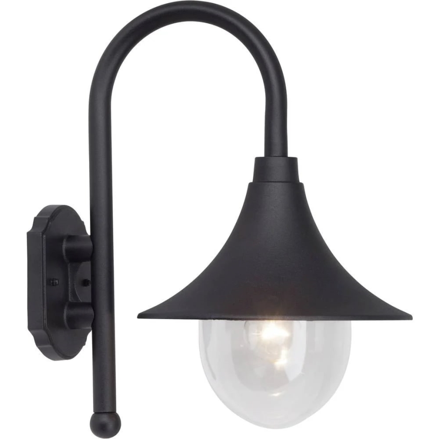 Brilliant - Vonkajšia nástenná lampa BERNA 1xE27/60W/230V IP44 čierna