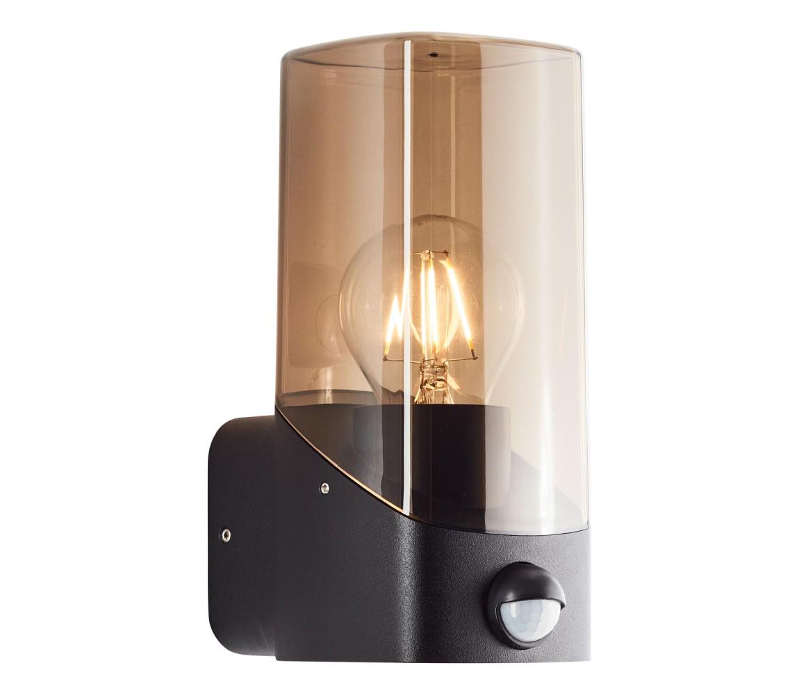 Brilliant Brilliant - Vonkajšie nástenné svietidlo so senzorom MINOU 1xE27/10W/230V IP44