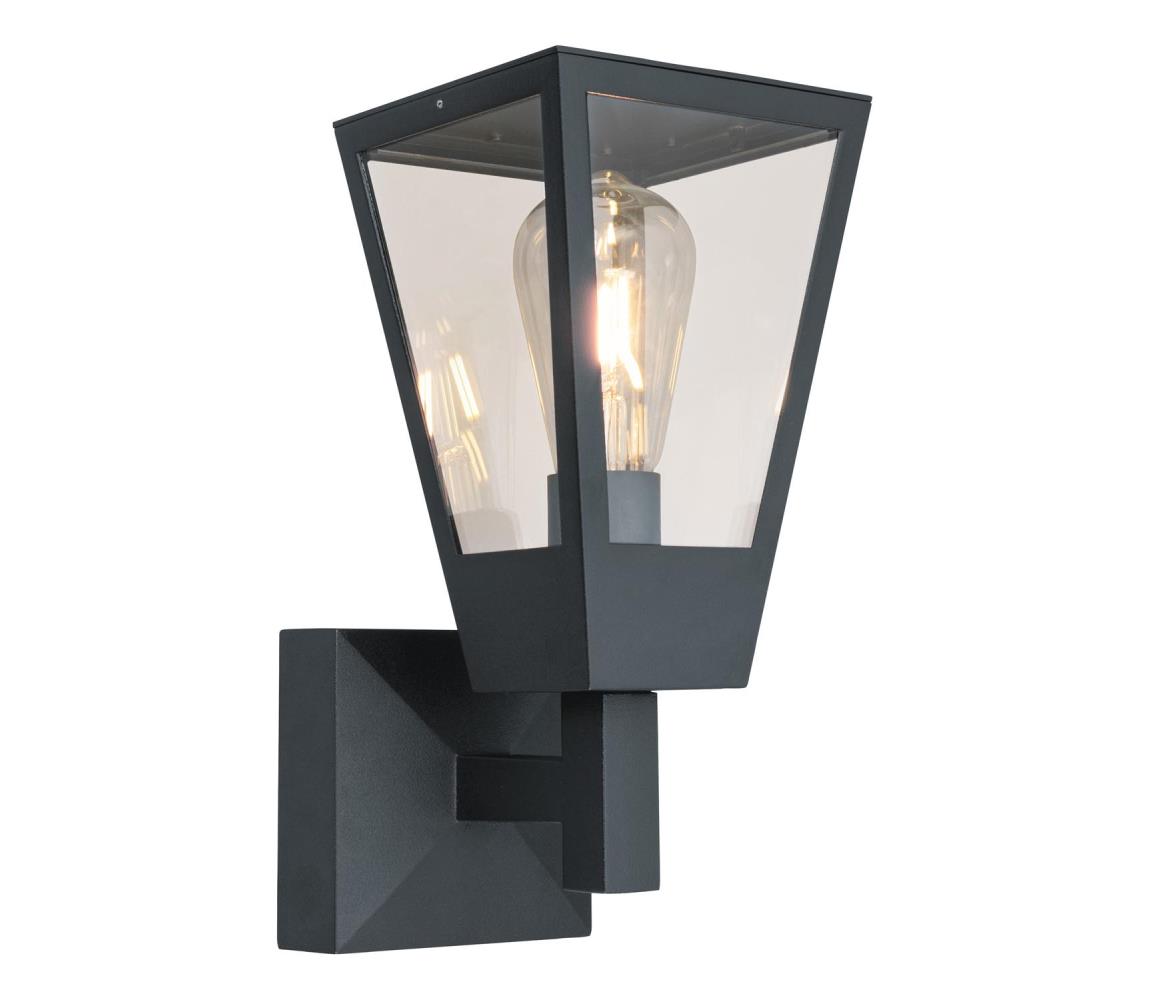 Brilliant - Vonkajšie nástenné svietidlo WESTDLIFF 1xE27/20W/230V IP44 antracit 41015/63