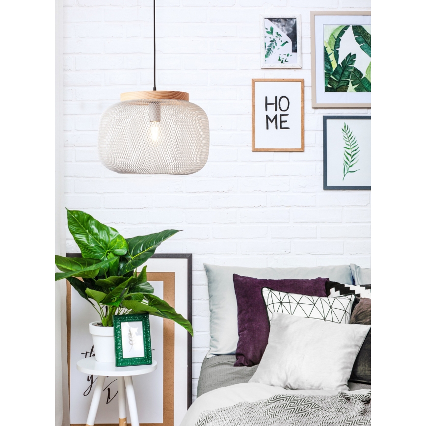 Brilliant - Závesné svietidlo na lane GIADA 1xE27/40W/230V pr. 39 cm sivá