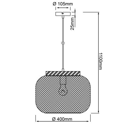 Brilliant - Závesné svietidlo na lane GIADA 1xE27/40W/230V pr. 39 cm sivá