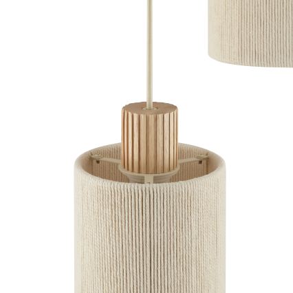 Brilliant - Závesné svietidlo na lanku ARLO 3xE27/20W/230V pr. 40 cm krémové