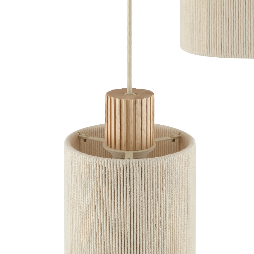 Brilliant - Závesné svietidlo na lanku ARLO 3xE27/20W/230V pr. 40 cm krémové