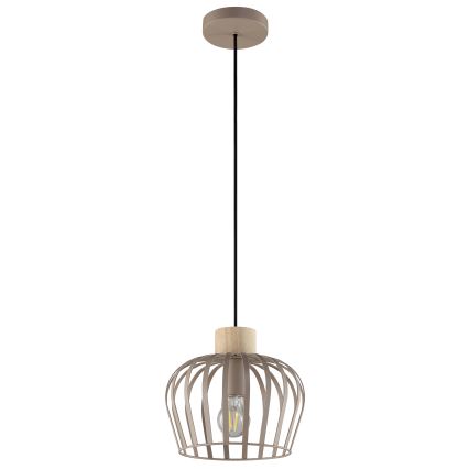 Brilliant - Závesné svietidlo NORDIC CAGE na lankách 1xE27/20W/230V pr. 25 cm béžové