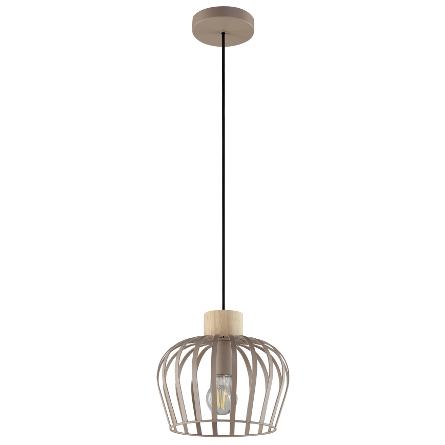 Brilliant - Závesné svietidlo NORDIC CAGE na lankách 1xE27/20W/230V pr. 25 cm béžové