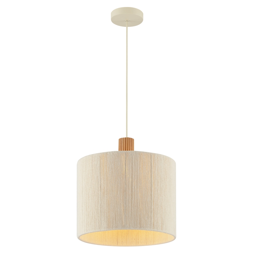 Brilliant - Závesný luster ARLO na lanku 1xE27/20W/230V pr. 35 cm, krémový