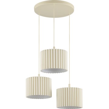 Brilliant - Závesný luster na lanku VELIN 3xE27/20W/230V priemer 61 cm krémová