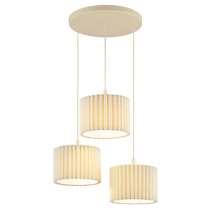 Brilliant - Závesný luster na lanku VELIN 3xE27/20W/230V priemer 61 cm krémová