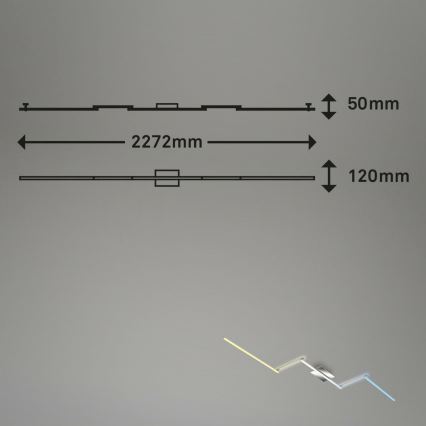 Brilo 3737-018 - LED Stmievateľné stropné svietidlo SMART LED/24W/230V 3000-6500K Wi-Fi Tuya + diaľkové ovládanie