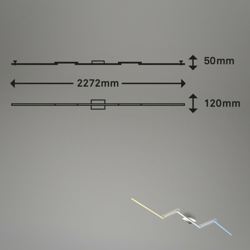 Brilo 3737-018 - LED Stmievateľné stropné svietidlo SMART LED/24W/230V 3000-6500K Wi-Fi Tuya + diaľkové ovládanie