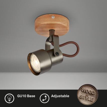 Brilo - LED bodové svietidlo TAHUN 1xGU10/5W/230V hnedé