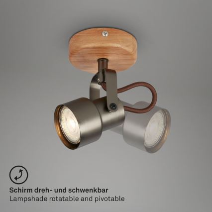 Brilo - LED bodové svietidlo TAHUN 1xGU10/5W/230V hnedé