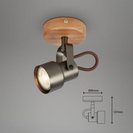 Brilo - LED bodové svietidlo TAHUN 1xGU10/5W/230V hnedé