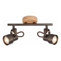 Brilo - LED bodové svietidlo TAHUN 2xGU10/5W/230V 3000K hnedá