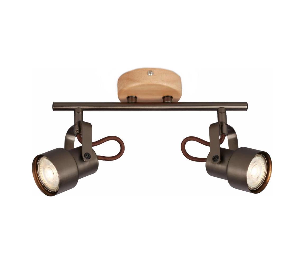 Brilo - LED bodové svietidlo TAHUN 2xGU10/5W/230V hnedé 2872-025