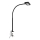 Brilo - LED Flexibilná stolná lampa s klipom TRASNA LED/7,5W/230V čierna