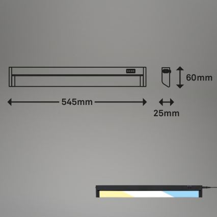 Brilo - LED Podlinkové svietidlo LED/6,5W/230V 2700/4000/6500K