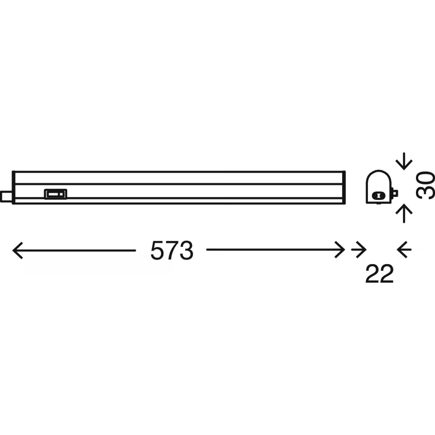 Brilo - LED podlinkové svietidlo LED/8W/230V 4000K 58,5 cm