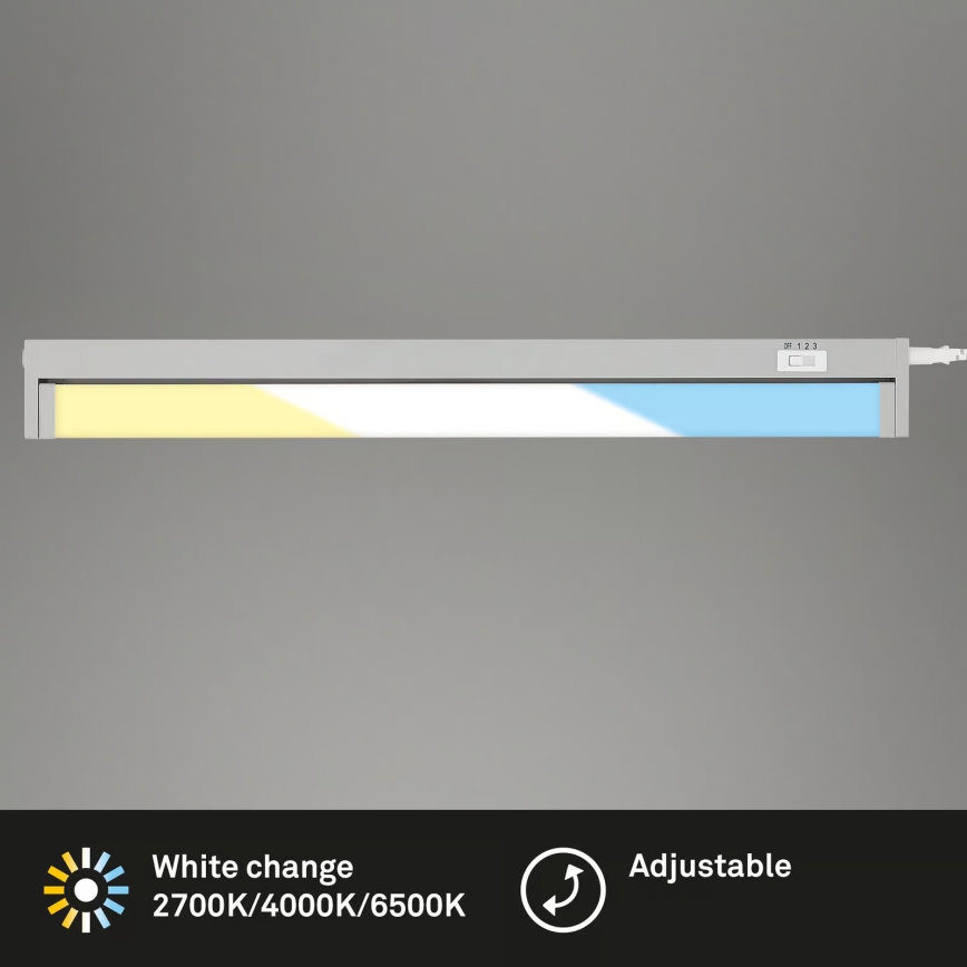 Brilo - LED podskrinkové svietidlo LED/6W/230V 2700/4000/6500K 54,5 cm strieborné