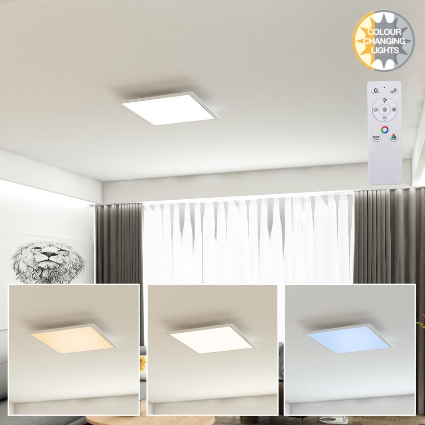 Brilo - LED RGB Stmievateľné stropné svietidlo COLOUR LED/15W/230V 3000-6500K + diaľkové ovládanie