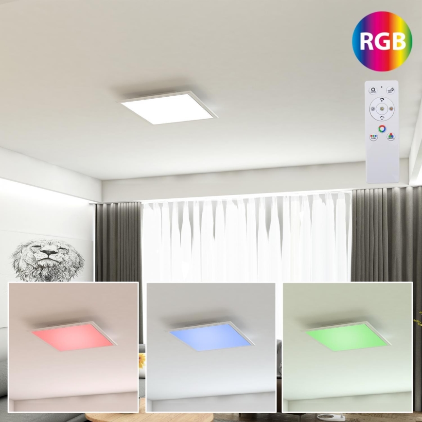 Brilo - LED RGB Stmievateľné stropné svietidlo COLOUR LED/15W/230V 3000-6500K + diaľkové ovládanie