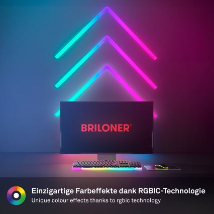 Brilo - LED RGBIC Stmievaťelný svetelný pás Smart LED/24W/230V Wi-Fi Tuya