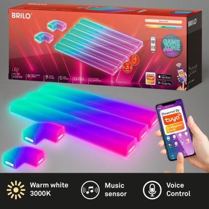 Brilo - LED RGBIC Stmievaťelný svetelný pás Smart LED/24W/230V Wi-Fi Tuya