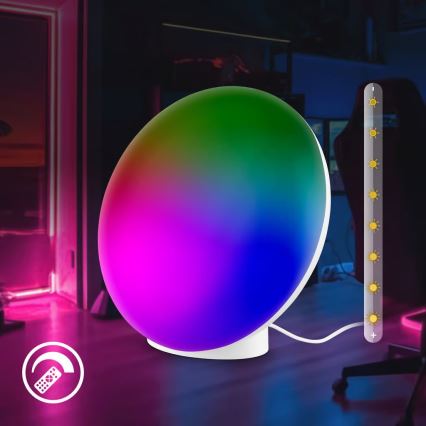Brilo - LED RGBIC stmievateľná stolová lampa TARA LED/6W/230V 3000-6500K biela + diaľkové ovládanie