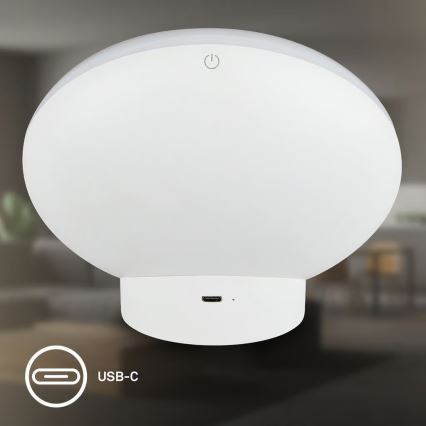 Brilo - LED RGBIC stmievateľná stolová lampa TARA LED/6W/230V 3000-6500K biela + diaľkové ovládanie