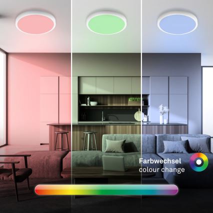 Brilo - LED RGBW Stmievateľné stropné svietidlo LED/20W/230V 2200-6500K Wi-Fi Tuya pr. 27 cm