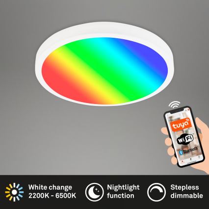 Brilo - LED RGBW Stmievateľné stropné svietidlo LED/20W/230V 2200-6500K Wi-Fi Tuya pr. 27 cm