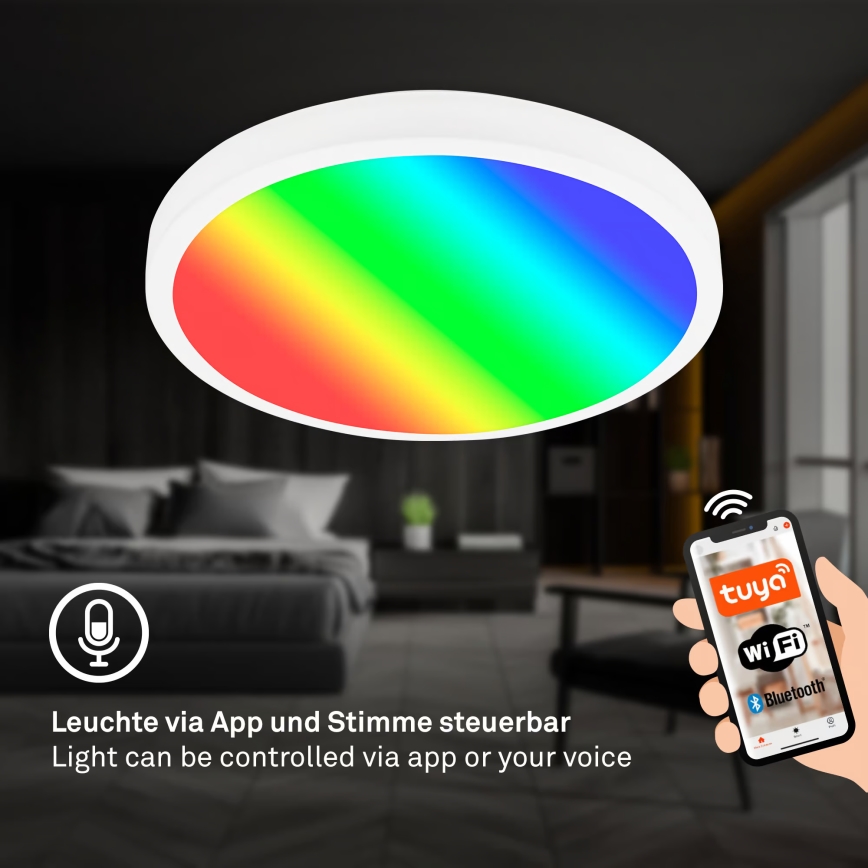 Brilo - LED RGBW Stmievateľné stropné svietidlo LED/20W/230V 2200-6500K Wi-Fi Tuya pr. 27 cm
