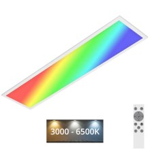 Brilo - LED RGBW Stmievateľné stropné svietidlo SLIM LED/24W/230V 3000-6500K 100x25 cm + diaľkové ovládanie