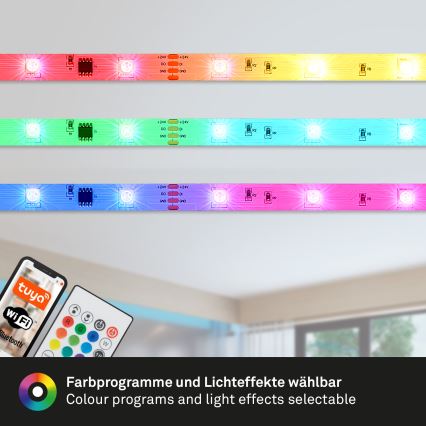 Brilo - LED RGBW Stmievateľný pásik MUSIC 6,65m LED/18W/230V Wi-Fi Tuya + diaľkové ovládanie