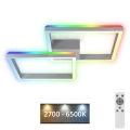 Brilo - LED RGBW Stmievateľný prisadený luster FRAME 2xLED/17W/230V 2700-6500K + diaľkové ovládanie