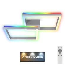 Brilo - LED RGBW Stmievateľný prisadený luster FRAME 2xLED/17W/230V 2700-6500K + diaľkové ovládanie
