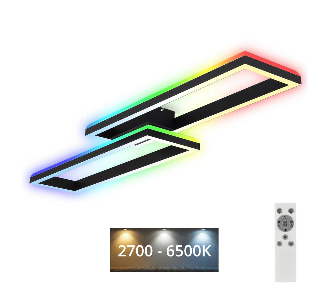 Brilo Brilo - LED RGBW Stmievateľný prisadený luster FRAME 2xLED/21W/230V 2700-6500K+ DO