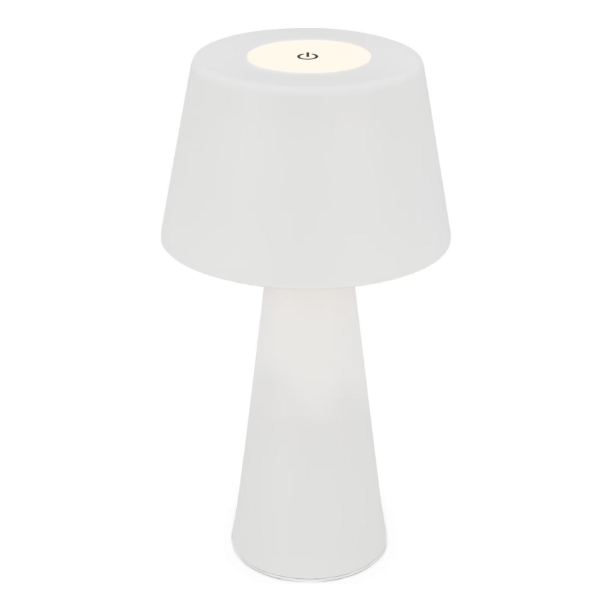 Brilo - LED Stmievateľná nabíjacia vonkajšia stolná lampa LED/3,5W/5V IP44 biela