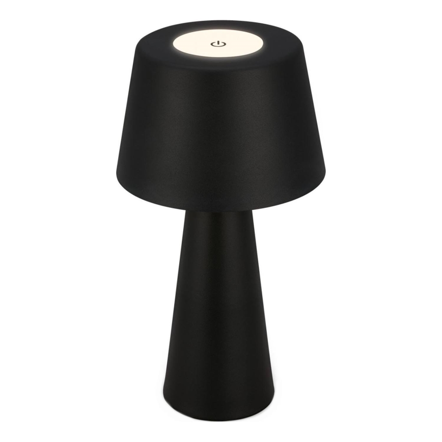 Brilo - LED Stmievateľná nabíjacia vonkajšia stolná lampa LED/3,5W/5V IP44 čierna
