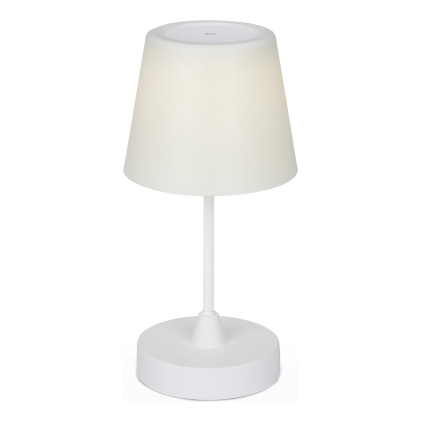Brilo - LED Stmievateľná nabíjacia vonkajšia stolná lampa LED/3W/5V IP44 biela