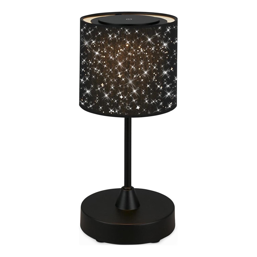 Brilo - LED stmievateľná nabíjateľná vonkajšia stolová lampa LOLE LED/3W/5V 2000mAh IP44 čierna