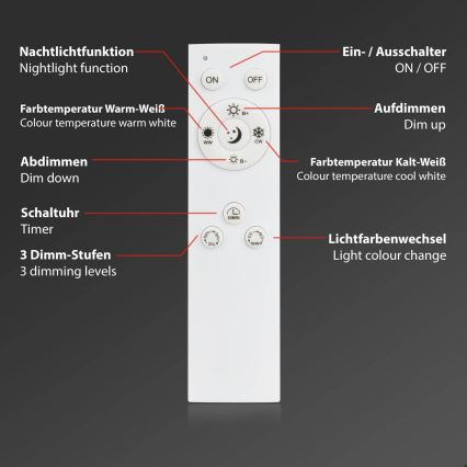 Brilo - LED Stmievateľné stropné svietidlo FRAME LED/50W/230V 2700-6500K 72,4x72,4cm čierna Wi-Fi Tuya + diaľkové ovládanie