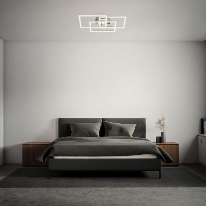 Brilo - LED Stmievateľné stropné svietidlo FRAME LED/57W/230V 3000K matný chróm